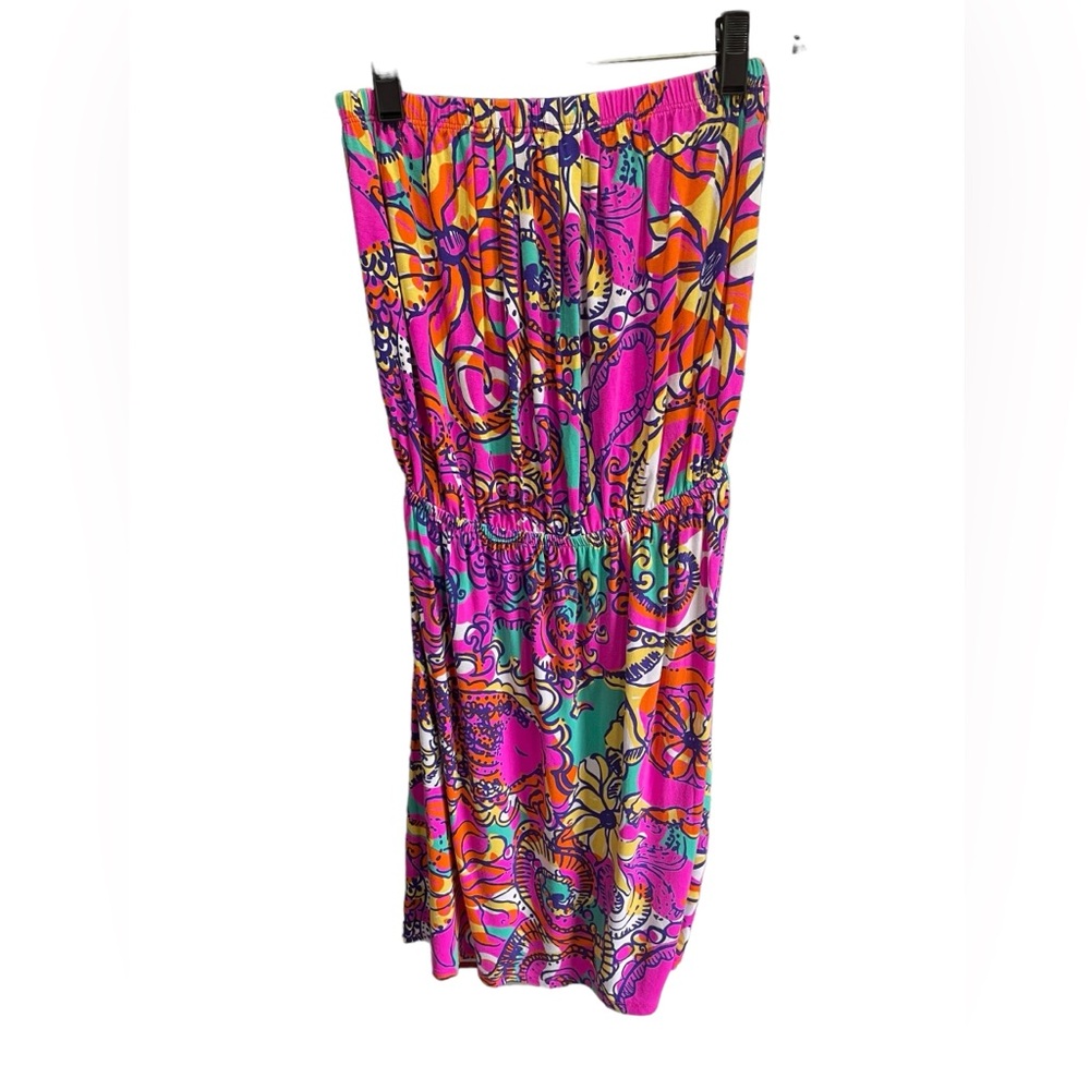 Lilly‎ Pulitzer magenta Print Strapless Sundress